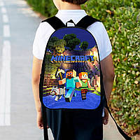 Рюкзак дитячий майнкрафт "Minecraft" 34х27см, міський ранець для хлопчика з принтом (0407)