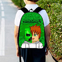 Рюкзак дитячий майнкрафт "Minecraft" 34х27см, міський ранець для хлопчика з принтом (0408)
