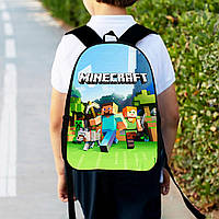 Рюкзак дитячий майнкрафт "Minecraft" 34х27см, міський ранець для хлопчика з принтом (0409)