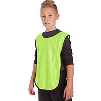 Манишка для футбола юниорская с резинкой Zelart CO-4001 цвет салатовый