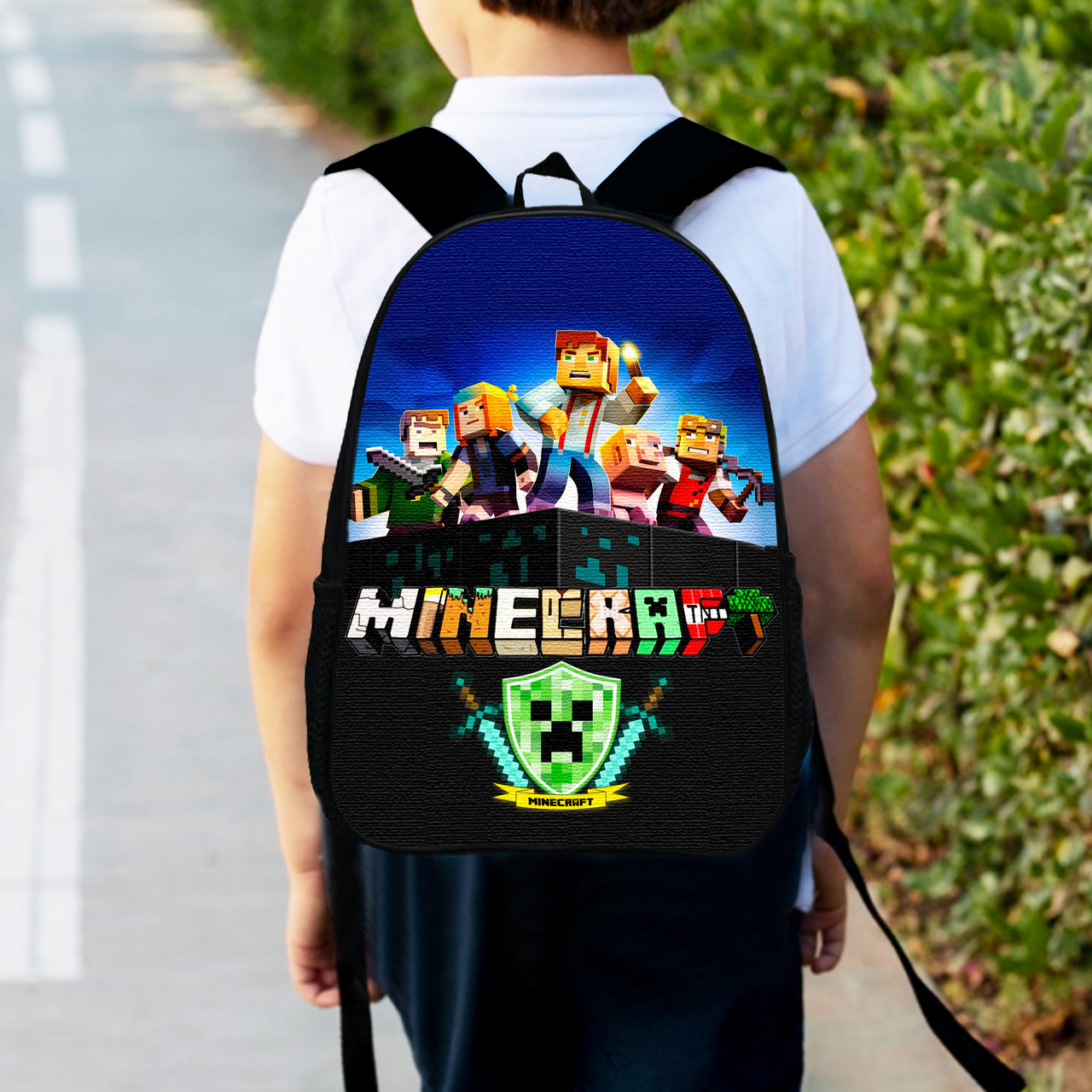 Рюкзак дитячий майнкрафт "Minecraft" 34х27см, міський ранець для хлопчика з принтом (0411), фото 1