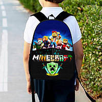Рюкзак дитячий майнкрафт "Minecraft" 34х27см, міський ранець для хлопчика з принтом (0411)