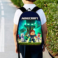 Рюкзак дитячий майнкрафт "Minecraft" 34х27см, міський ранець для хлопчика з принтом (0412)