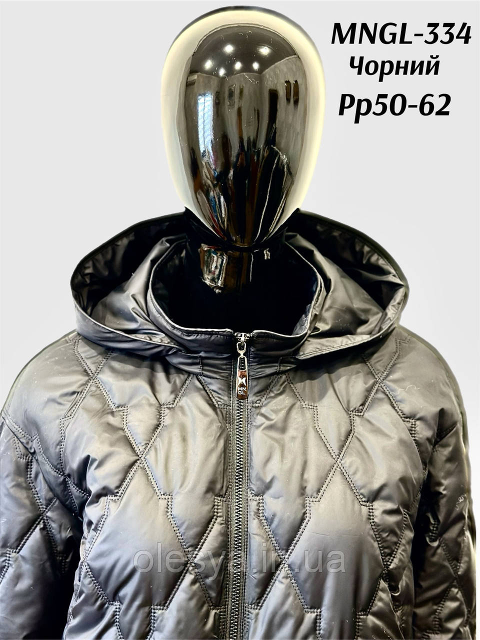 Женская удлиненная демисезонная стеганая куртка больших размеров 334 Mangelo размеры 50- 62 - фото 3 - id-p2133037266