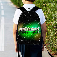 Рюкзак дитячий майнкрафт "Minecraft" 34х27см, міський ранець для хлопчика з принтом (0413)