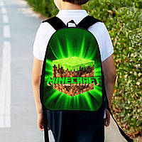 Рюкзак дитячий майнкрафт "Minecraft" 34х27см, міський ранець для хлопчика з принтом (0415)