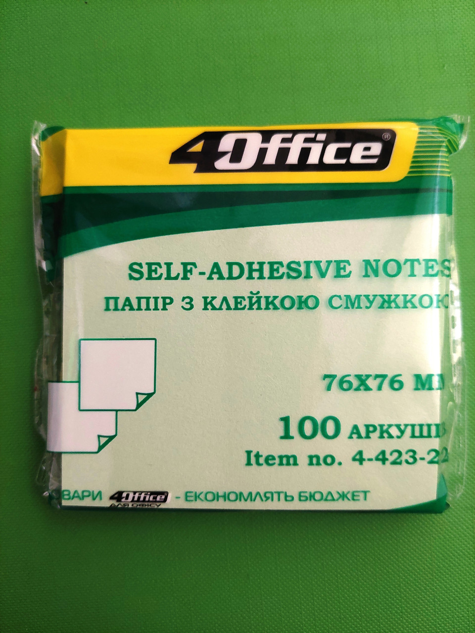 Канц Бумага кл. 76*76 "4OFFICE" 4-423 100л, кол.ассорті  (12/360)