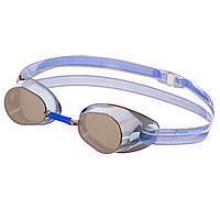 Очки для плавания стартовые MadWave RACER SW MIRROR M045502 цвет голубой