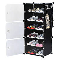Шафа пластикова для взуття Storage Cube Cabinet D1-3 чорна