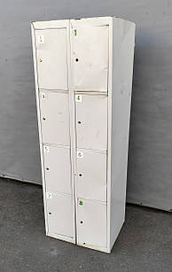 Камера, локер для магазину на 8 комірок 180х60х50 см., сірий, Б/у