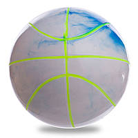 М'яч вініловий Баскетбольний LEGEND BA-1910 колір фіолетовий-салатовий Салатовий-рожевий
