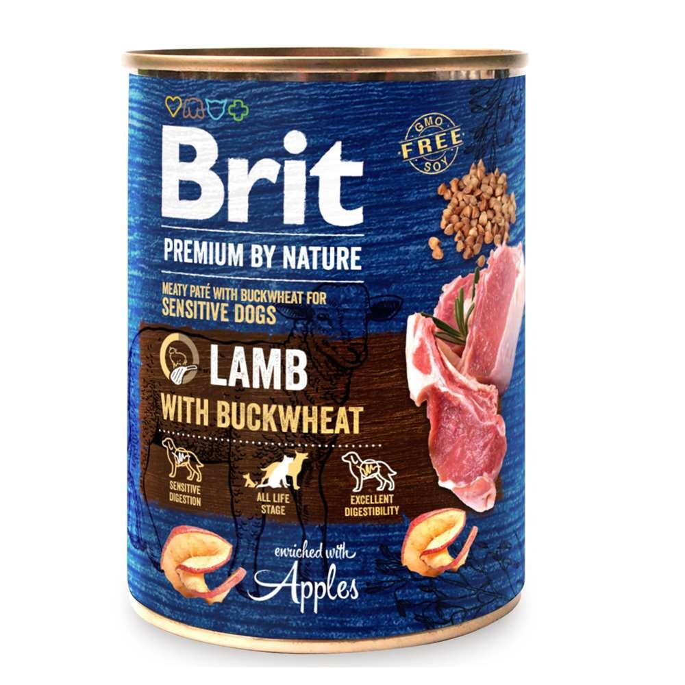 Brit Premium by Nature з ягням і гречкою для собак 400 г