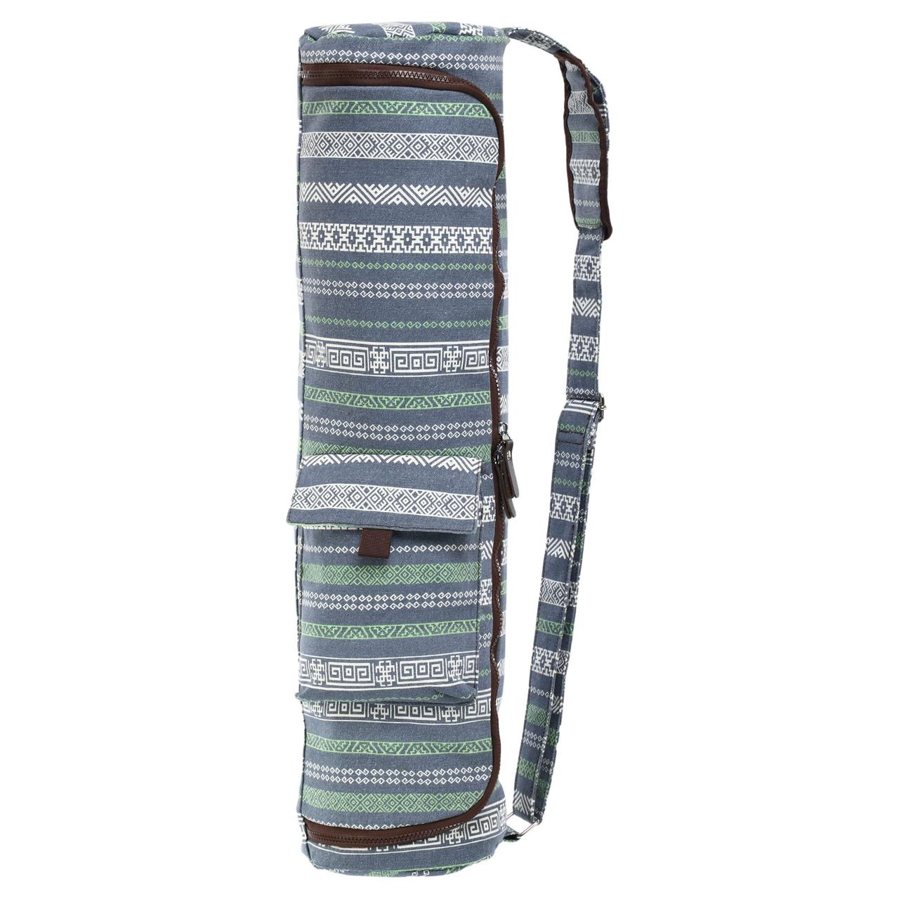 Сумка-чехол для йога коврика KINDFOLK Yoga bag Zelart FI-8362-3 серый-синий - фото 9 - id-p2132977168