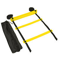 Координационная лестница дорожка для тренировки скорости Zelart C-4606 цвет желтый