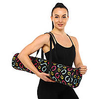 Сумка-чехол для йога коврика Zelart Yoga bag fashion FI-6011 черный