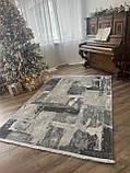 Килим сучасний 3758 сірий, фото 2