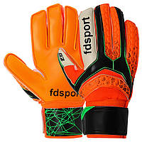 Перчатки вратарские с защитой пальцев FDSPORT FB-873 размер 8 цвет оранжевый-черный