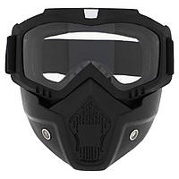 Защитная маска-трансформер очки пол-лица Zelart M-8584 черный