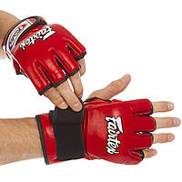 Перчатки для смешанных единоборств MMA кожаные FAIRTEX FGV12 размер M цвет красный