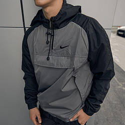 Чоловіча демісезонна вітровка Nike President чорна олімпійка Найк анорак