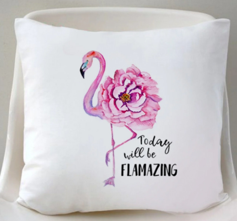 Подушка Фламінго 35x35 см, фото 1