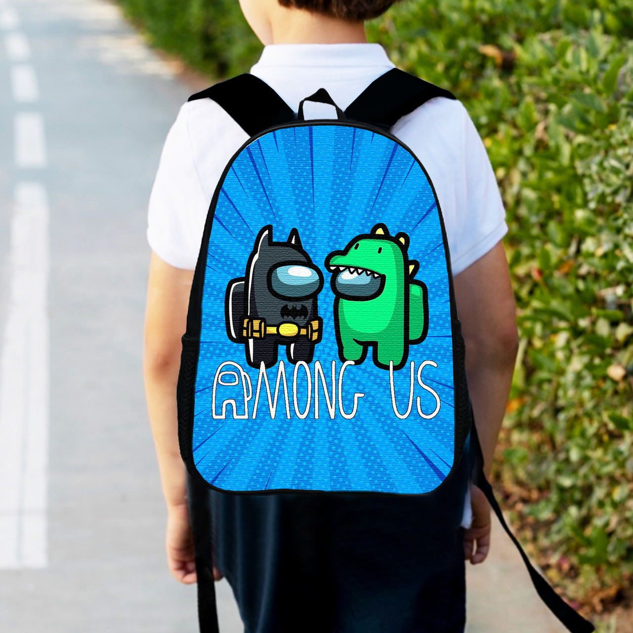 Рюкзак дитячий Амонг Ас "Among Us" 34х27см, міський ранець для хлопчика з принтом (0426), фото 1