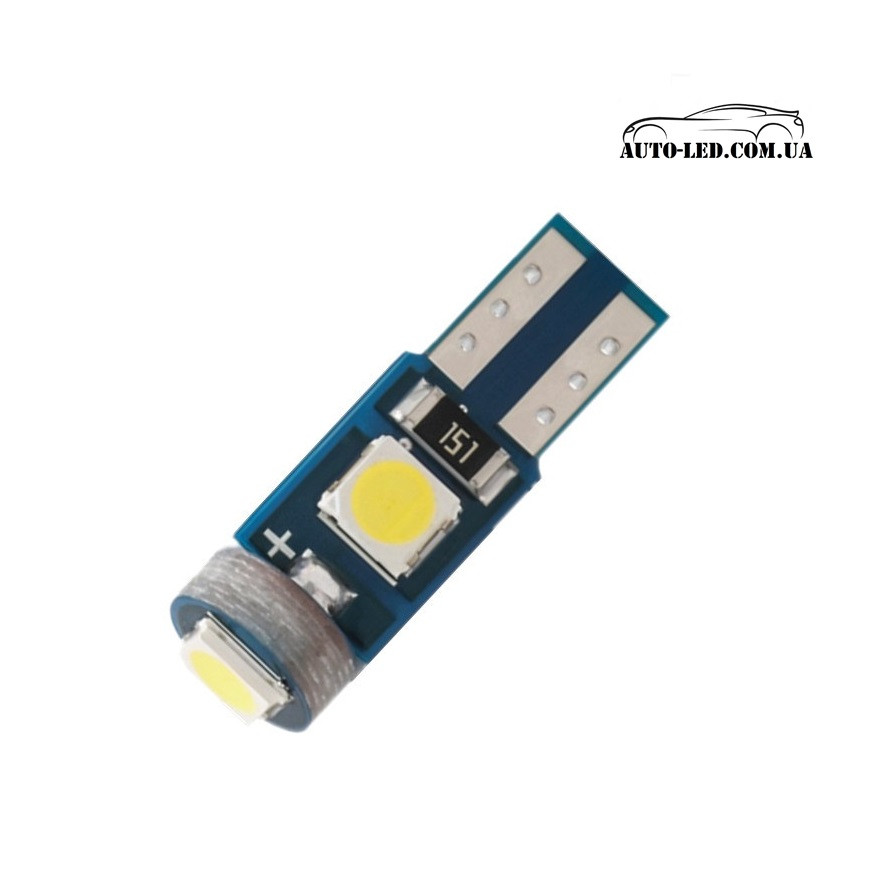 Автолампа світлодіодна T5 W2x4.6d, 3030 х 3 smd