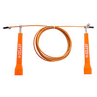 Скакалка скоростная Кроссфит с шарнирным подшипником и стальным тросом Zelart FI-5101 цвет оранжевый