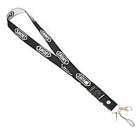 Шнурок для ключів на шию SHOEI Zelart M-4559-21 50 см чорний-білий