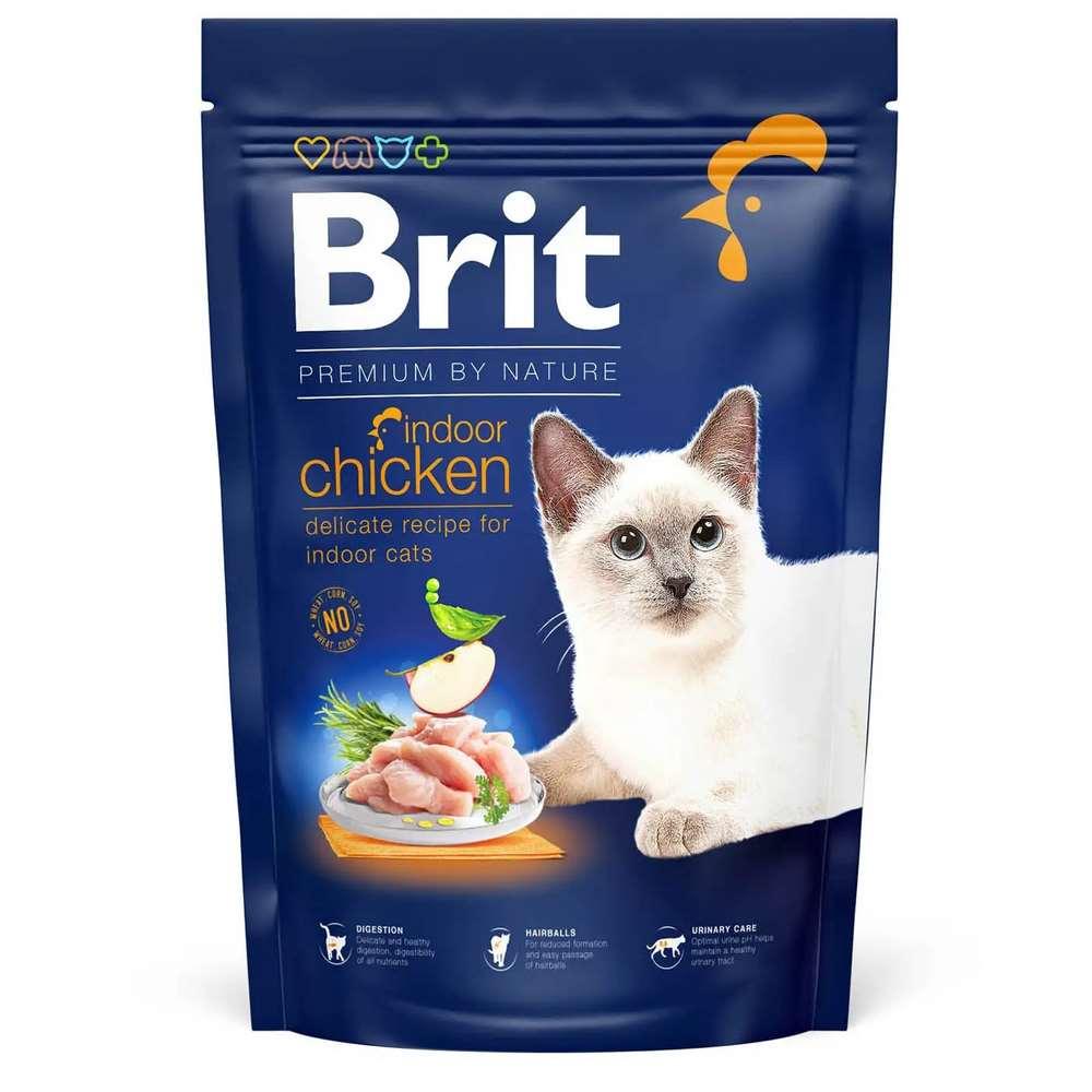 Brit Premium Indoor Chicken для кішок з куркою 800 г