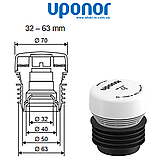 Каналізаційний вакуумний повітряний клапан аератор Ø32-63 мм HypAir Uponor, фото 3
