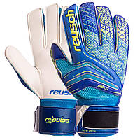 Перчатки вратарские с защитой пальцев REUSCH FB-915A размер 10 цвет синий-салатовый