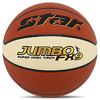 Мяч баскетбольный STAR JUMBO FX9 BB427-25 цвет оранжевый-белый