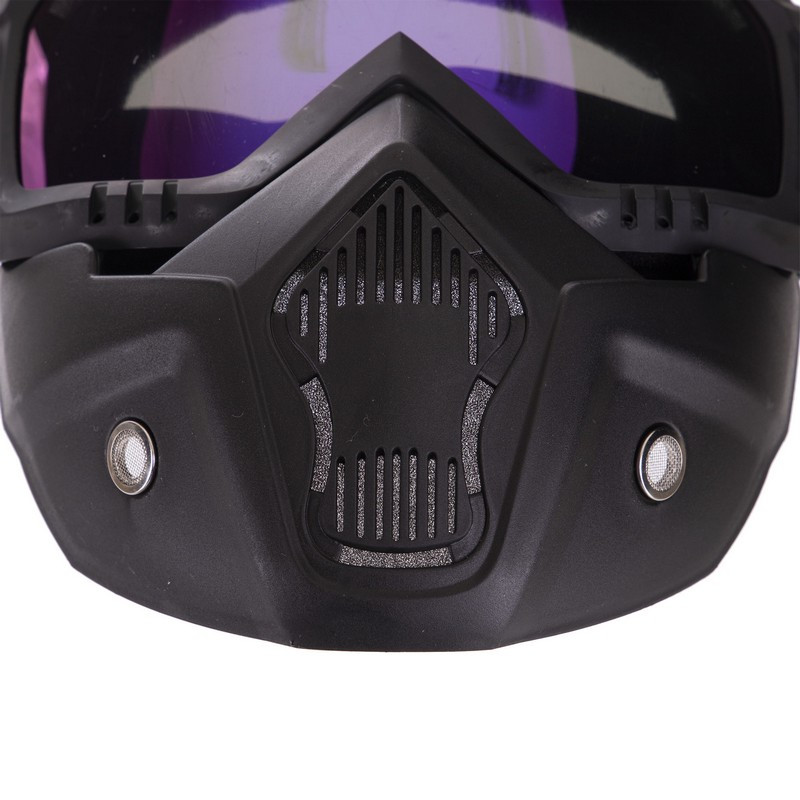 Защитная маска-трансформер очки пол-лица Zelart MS-6827 черный - фото 7 - id-p2132799552
