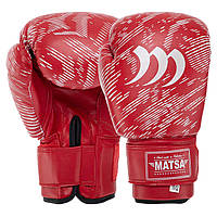 Рукавиці боксерські PVC MATSA MA-7762 розмір 6 унції колір червоний