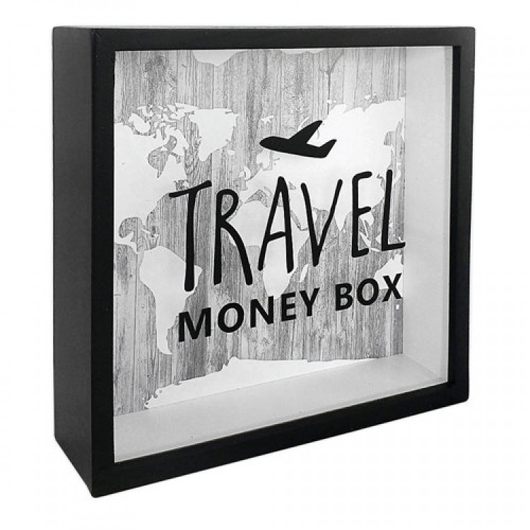 Деревяна скарбничка для грошей Travel money box (літак), фото 1