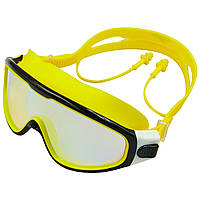 Очки-маска для плавания с берушами SPDO S1816 цвет желтый