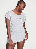 Ночная сорочка Victoria's Secret Lightweight Cotton Dolman Sleepshirt M/L серая