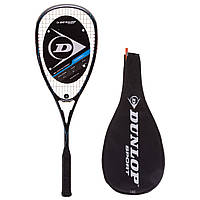 Ракетка для сквошу DUNLOP DL773230 D SR BLACKSTORM 4D CARBON HL SQU/RKT чорний