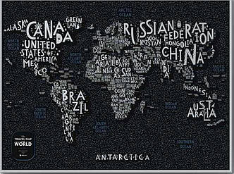 Скретч Карта Світу LETTERS World