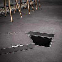 Люк ревізійний під плитку 40х40 в підлогу, натискний, нержавіюча сталь, FEHA, фото 2