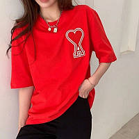 Женская футболка Ami Paris Размер S Красный
