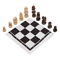 Шахматные фигуры с полотном Zelart 18P пешка-1,7 см дерево