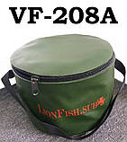 Складне Рибальське Відро LionFish.sub для риболовлі, підгодовування, полювання. Герметична сумка із ПВХ на 8л, фото 2