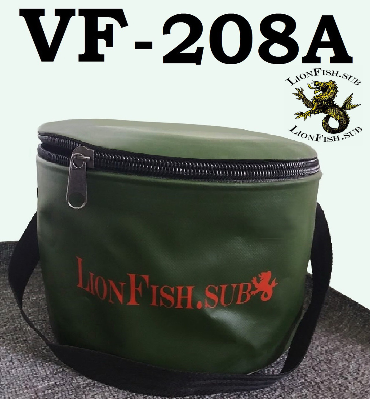 Складное Рыболовное Ведро LionFish.sub для рыбалки, прикормки, охоты. Герметичная сумка из ПВХ на 8л - фото 8 - id-p2133178590