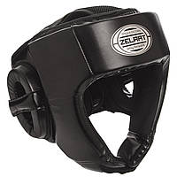 Шлем боксерский открытый ZELART BO-1362 размер M цвет черный-серебряный