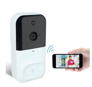 Домофон SMART DOORBELL wifi, бездротовий домофон, відеодомофон, камера спостереження / 3*18650 / 3268