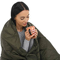 Одеяло мультифункциональное 3в1 CAMPING MULTIFUNCTIONAL PUFFY BLANKET 4Monster C-PBF-140 цвет оливковый