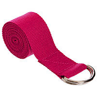 Ремень для йоги Zelart FI-4943 цвет голубой Розовый