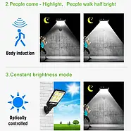 Вуличний ліхтар на сонячній батареї на стовп Sensor Street Lamp JY-616-5 Ліхтар із датчиком руху, фото 6